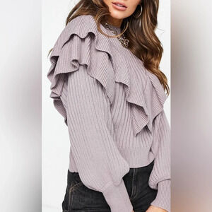 NA-KD ruffled sweater